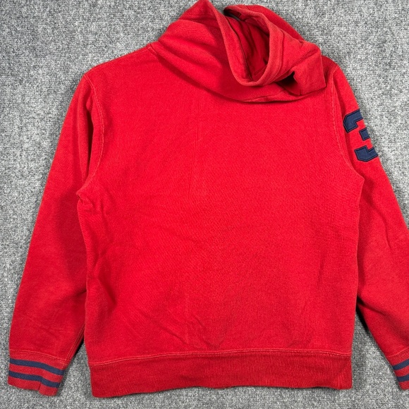 Vintage Polo Ralph Lauren Big Pony Zip Up Hoodie Youth Large 14-16 Red Blue - Picture 6 of 9